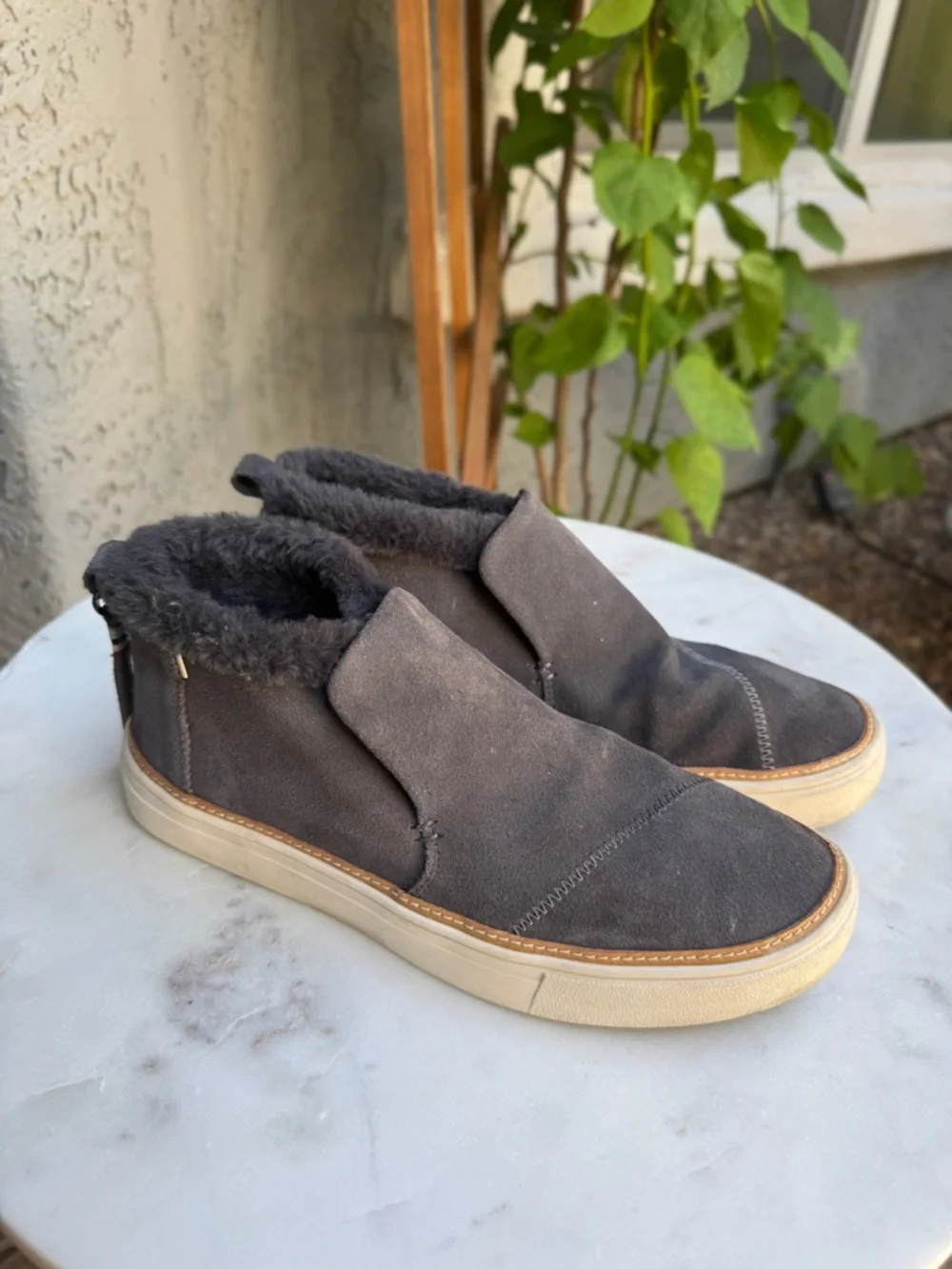 Tom’s Paxton Slip On Suede Fur Loafers
